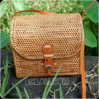 ladies handbag handmade ethnic style rattan ata hand woven 